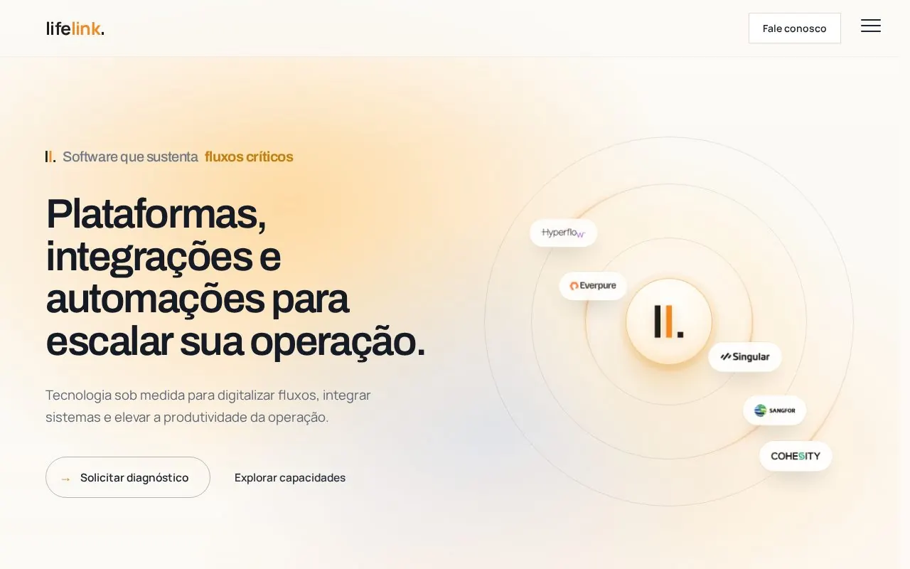 lifelinkbrasil.com.br, the Life Link company site built by Lucas Evangelista